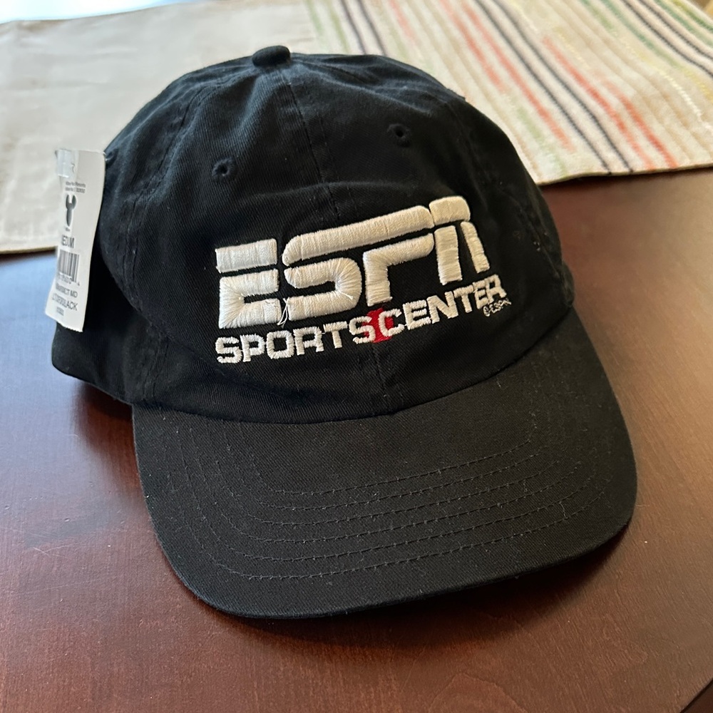 NEW! ESPN SportsCenter Black Baseball Cap
